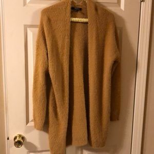 Open front cardigan gold tone